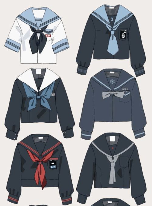 繪畫素材 jk制服,動(dòng)漫人物服飾教程參考